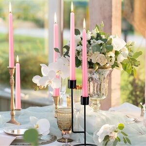 Elegant Pink Taper Candles